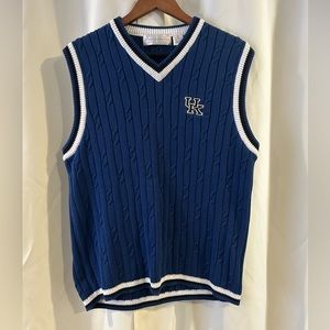 Vintage‎ UK Collegiate Knit Sweater Vest size XL